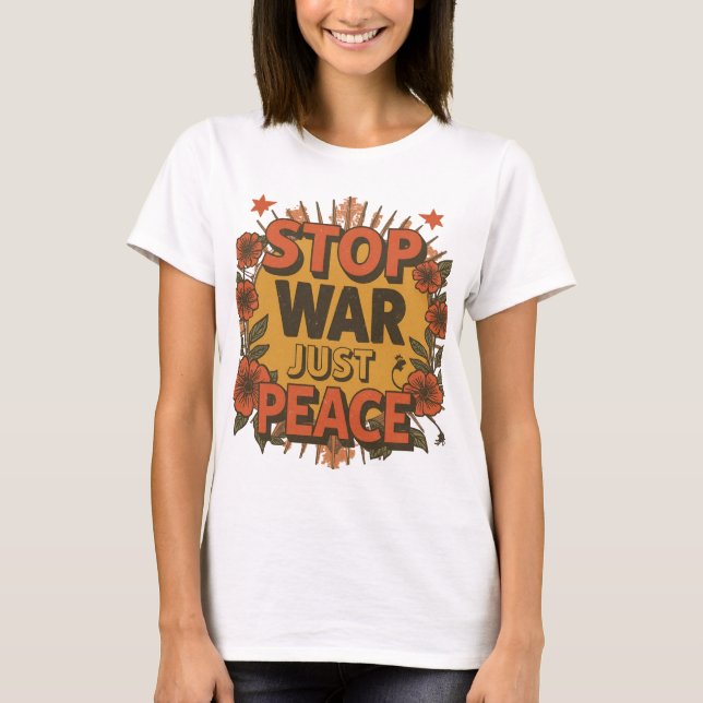 Retro Vintage Peace Movement Graphic Shirt (Front)