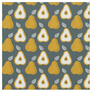 Retro Vintage Pears Fabric