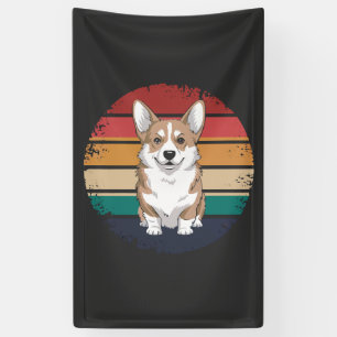 Retro Vintage Pembroke Welsh Corgi Lover Dog Gifts Banner