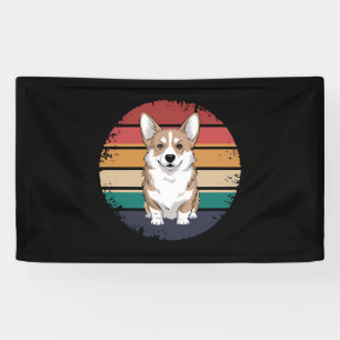 Retro Vintage Pembroke Welsh Corgi Lover Dog Gifts Banner
