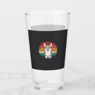 Retro Vintage Pembroke Welsh Corgi Lover Dog Gifts Glass