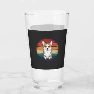 Retro Vintage Pembroke Welsh Corgi Lover Dog Gifts Glass