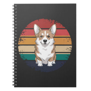 Retro Vintage Pembroke Welsh Corgi Lover Dog Gifts Notebook