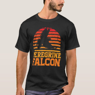 Retro Vintage Peregrine Falcon Bird Silhouette Sun T-Shirt