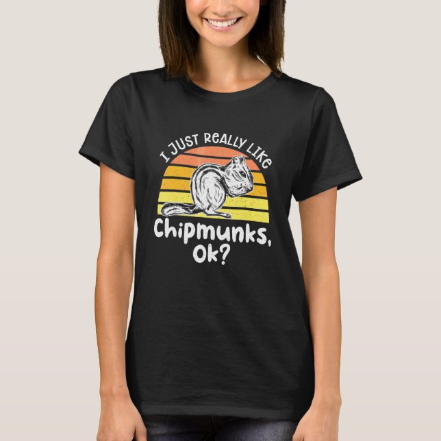 Retro Vintage Pet Chipmunk T-Shirt (Front)
