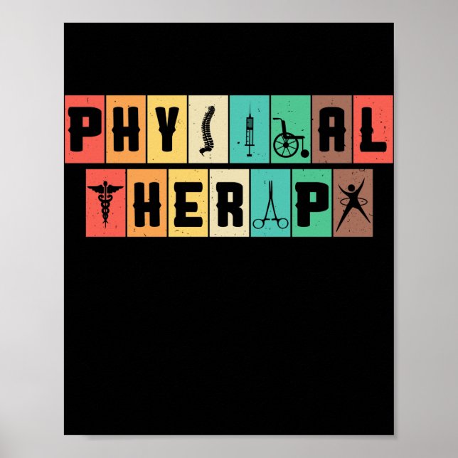 Retro Vintage Physical Therapy Physical Therapist Poster (Front)