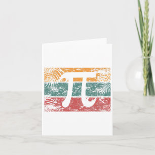 Retro Vintage Pi Day 2025 Math Geek Teacher 3.14 P Card