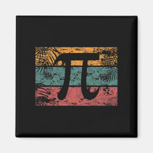 Retro Vintage Pi Day 2025 Math Geek Teacher 3.14 P Magnet