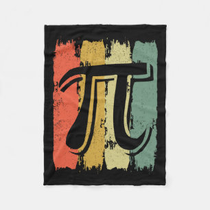 Retro Vintage Pi Math Geek Mathematician Pi Day  Fleece Blanket