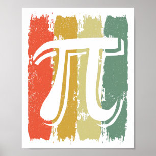 Retro Vintage Pi Math Geek Mathematician Pi Day Poster