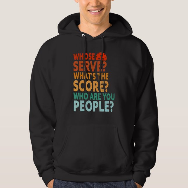 Retro Vintage Pickleball Hoodie (Front)