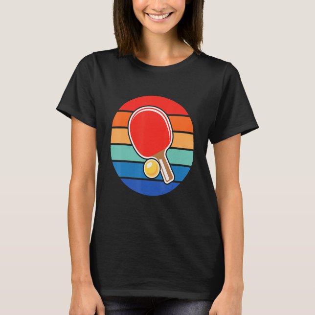 Retro Vintage Ping Pong Player T-Shirt (Front)