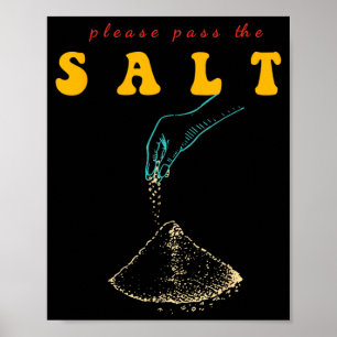 Retro Vintage Please P The Salt Funny Salt Lover Q Poster