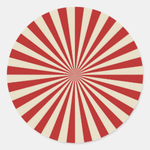 Retro Vintage Popcorn Classic Spinning Wheel Round Sticker