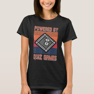 Retro Vintage Powered By Quiz Games Awesome Presen T-Shirt