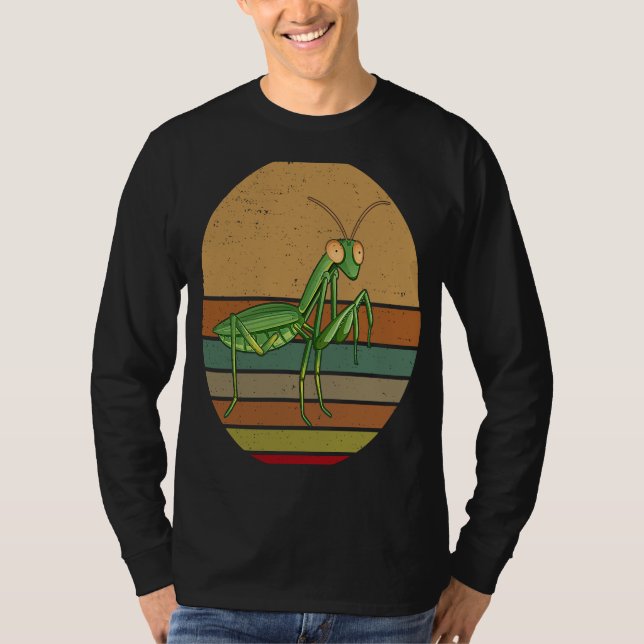 Retro Vintage Praying Mantis T-Shirt (Front)