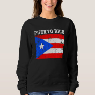 Retro Vintage Puerto Rico Flag Puerto Rican Roots Sweatshirt