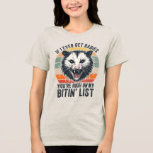 Retro Vintage Rabies Racoon Sarcastic Humour