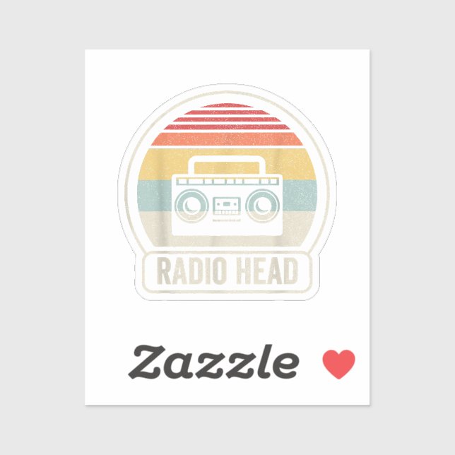 Retro Vintage Radio Head (Sheet)