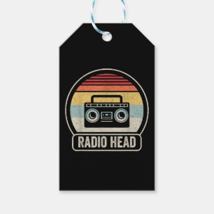 Retro Vintage Radio Head Gift Tags