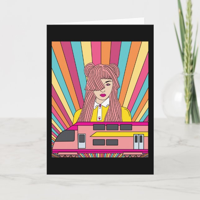 Retro Vintage Railroad Card (Front)