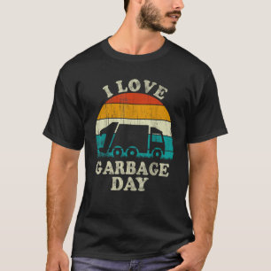 Retro Vintage Recycling Trash Kids I Love Garbage  T-Shirt