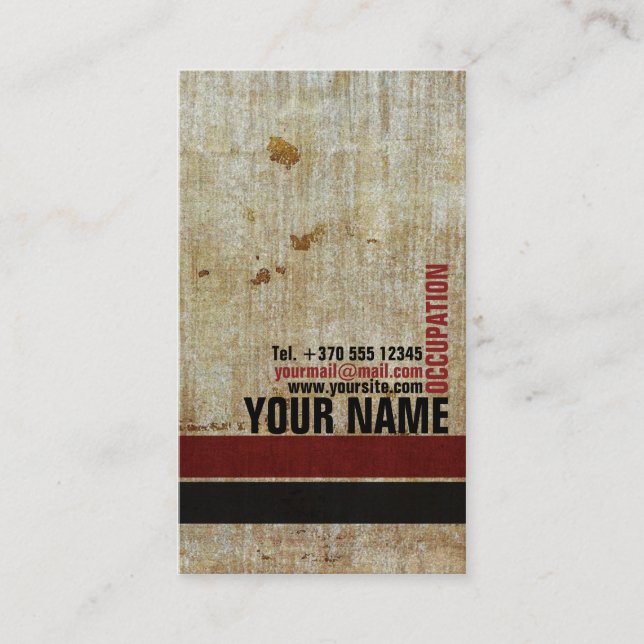 Retro Vintage Red Black Patterned Stylish Card (Front)