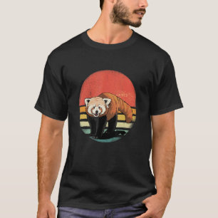 Retro Vintage Red Panda Wild Animal Wildlife Mamm T-Shirt