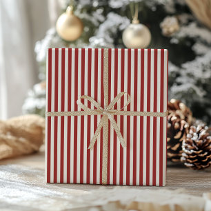 Retro Vintage Red Stripes Wrapping Paper