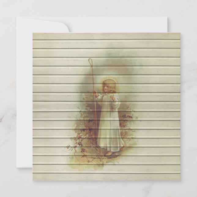 Retro | Vintage Religious Christmas Holiday Card (Front)