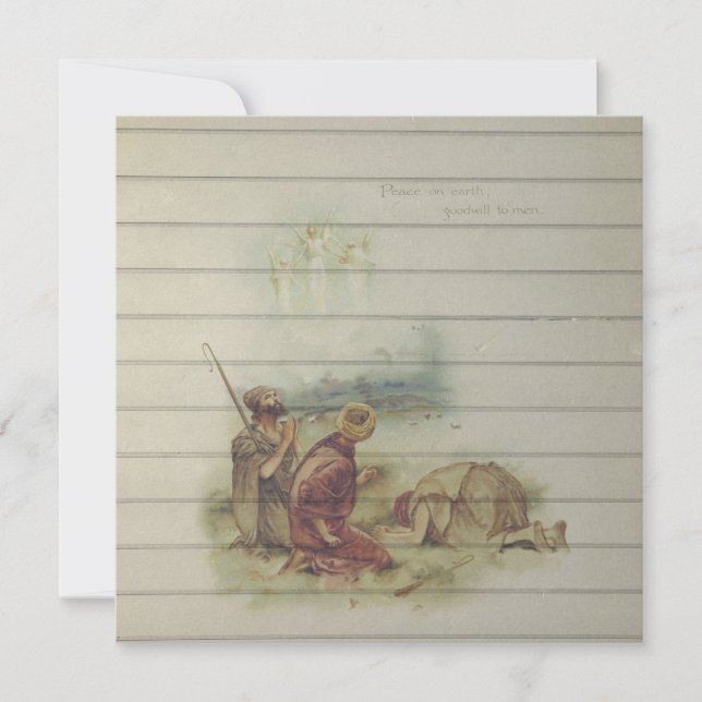 Retro | Vintage Religious Christmas Holiday Card (Front)