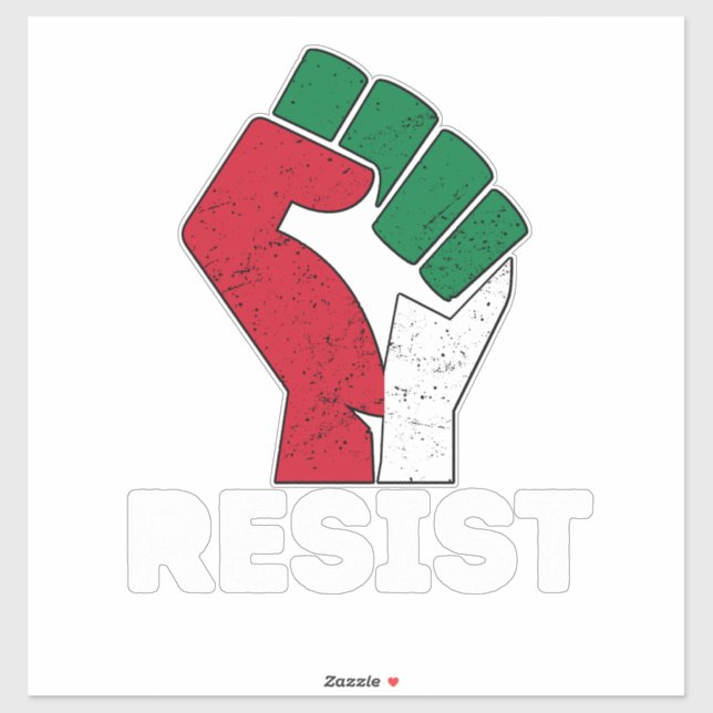 Retro Vintage Resist Palestine fist flag Freedom  (Sheet)