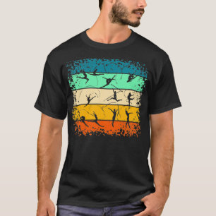 Retro Vintage Ribbon Gymnast Fleible Sports Gymnas T-Shirt