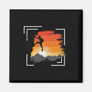 Retro Vintage Rock Climbing T Shirt Men Women Boy  Magnet