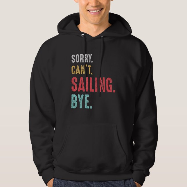 Retro Vintage Sailing Yachting Sailboat Captain Da Hoodie (Front)