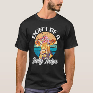 Retro Vintage Salty Heifer Racher Farmer Floral Co T-Shirt