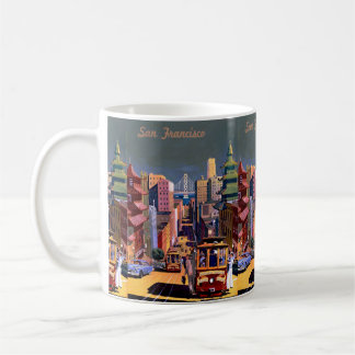 Retro Vintage San Francisco, California: Travel Coffee Mug