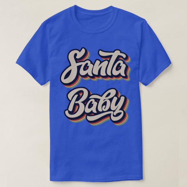 Retro Vintage Santa Baby T-Shirt (Design Front)