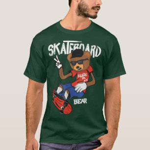 Retro Vintage Santa Cruz Bear Skateboarding Street T-Shirt