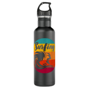 Retro Vintage Santa Cruz Bear Surfing Summer Beach 710 Ml Water Bottle