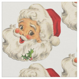 Retro Vintage Santa Fabric
