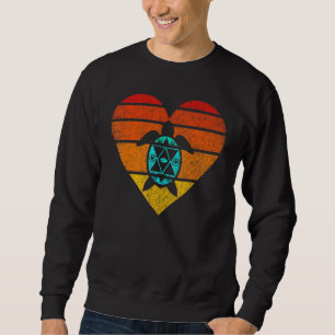 Retro Vintage Save A Sea Turtle Animal Tortoise Su Sweatshirt