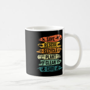 Retro Vintage Save Bees Rescue Animals Recycle Fun Coffee Mug