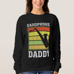 Retro Vintage Saxophone Music Graphic Saxophone Da Sweatshirt