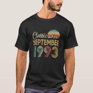 Retro Vintage SEPTEMBER 1993 27Th Birthday Gift Fo T-Shirt