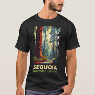 Retro Vintage Sequoia National Park For Hiking T-Shirt