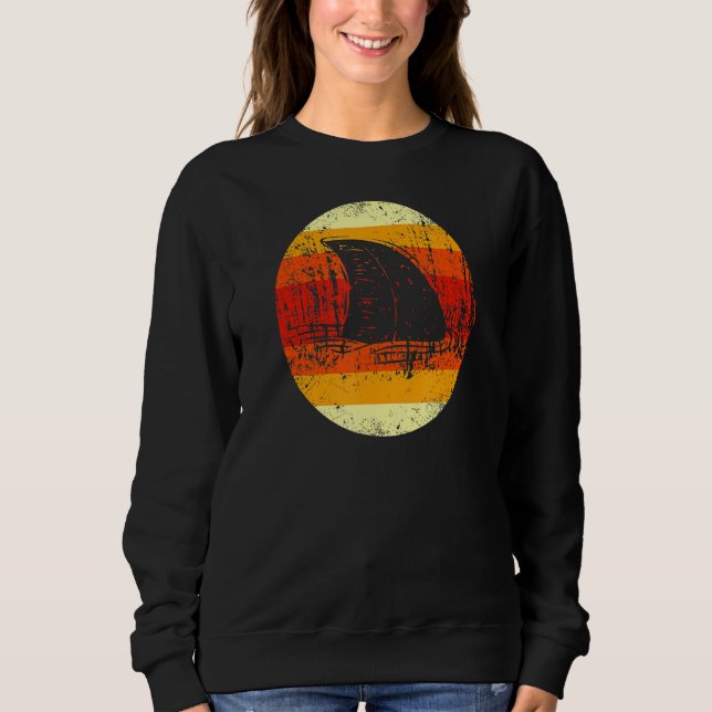 Retro Vintage Shark Fin - Shark Sweatshirt (Front)