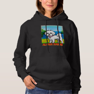 Retro Vintage Shih Tzu Dog In Summer Hoodie