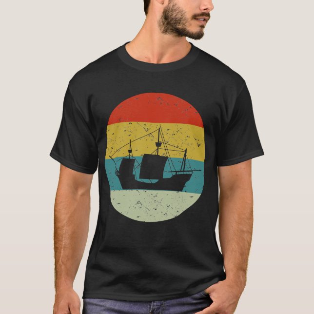 Retro vintage ship T-Shirt (Front)