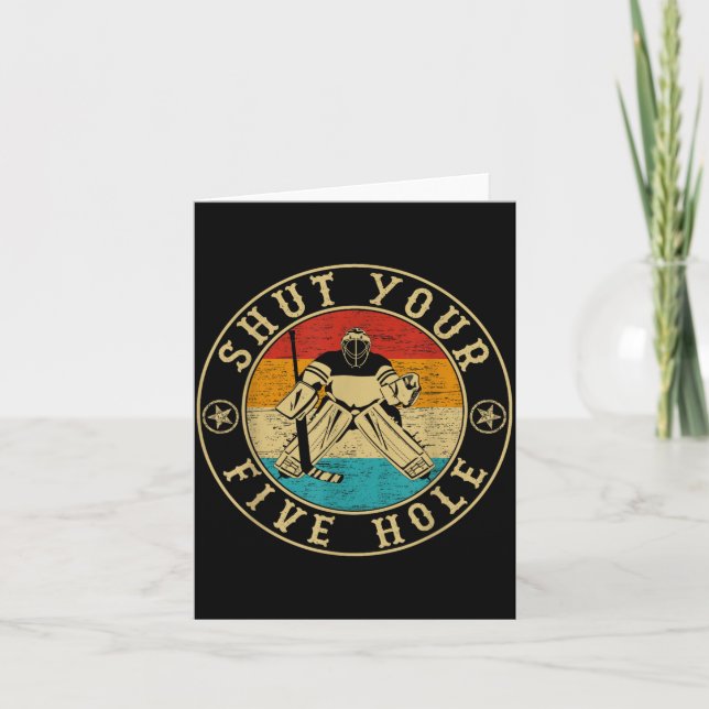 Retro Vintage Shut Your Five Hole Card (Front)